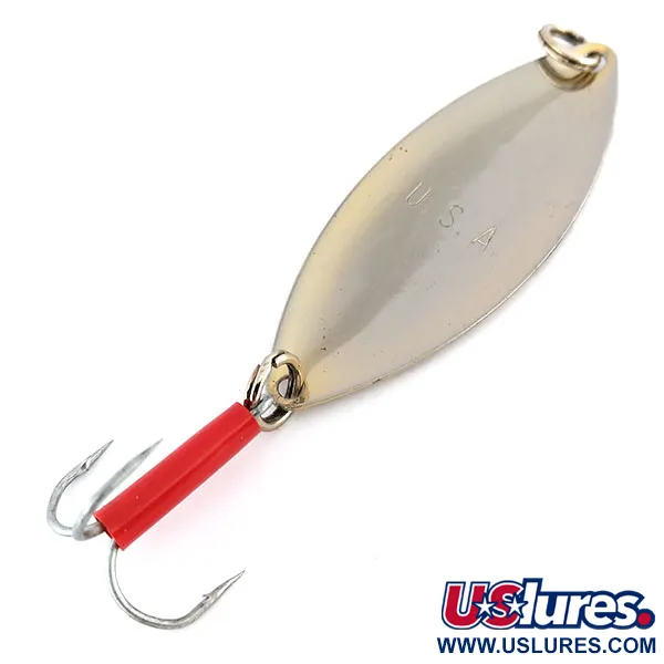 Mepps Spoon 3 Ondulante da Traina, Nichel, 13g, Tubicino Rosso, #9556