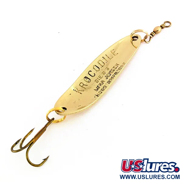 Luhr Jensen Krocodile Die #3 Ondulante, Oro, 10g, Scaglie Prisma, #9572