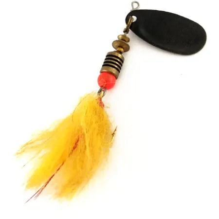 Mepps Black Fury 2 Dressed Cucchiaino, Nero/Giallo, 4.7g, Piume, #9594