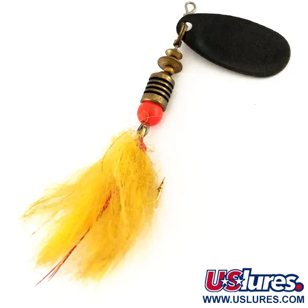 Mepps Black Fury 2 Dressed Cucchiaino, Nero/Giallo, 4.7g, Piume, #9594