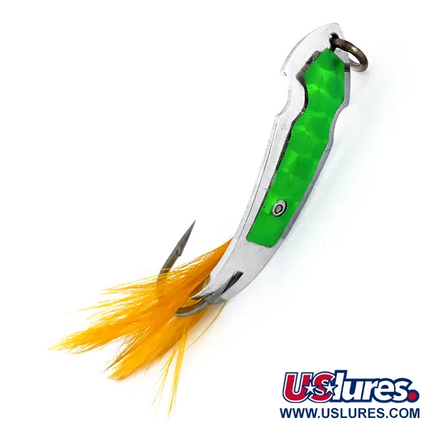 Tony Accetta Pet Spoon 13 Ondulante, Nichel/Verde, 5g, Piume, #9609