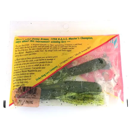 Strike King Flip-N-Tubs esca siliconica, Chartreuse, 10cm, salata, #9614