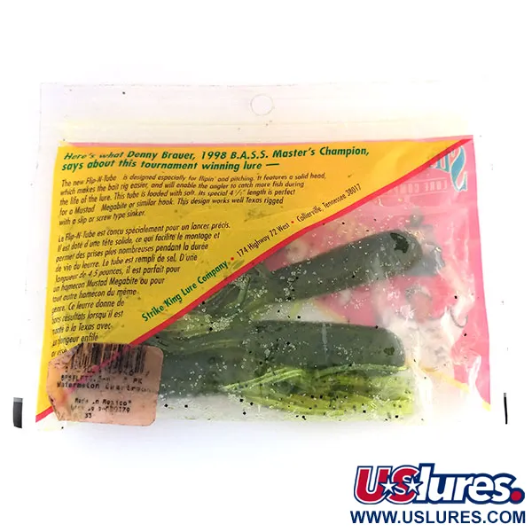 Strike King Flip-N-Tubs esca siliconica, Chartreuse, 10cm, salata, #9614
