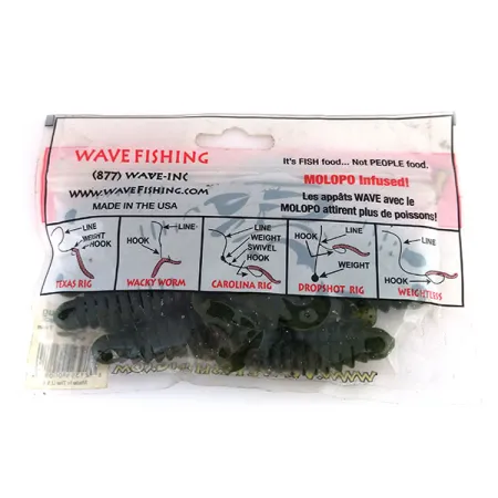Wave Worms Swim Bug Esca Siliconica, Watermelon/Black, 10cm, 7pz, #9615