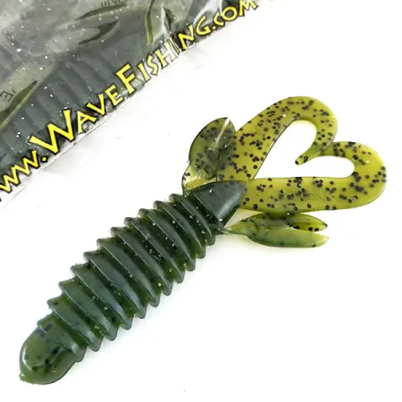 Wave Worms Swim Bug Esca Siliconica, Watermelon/Black, 10cm, 7pz, #9615