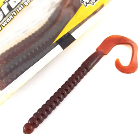 Berkley Power Worm Soft Bait, Motor Oil, 18cm, Curly Tail, #9623