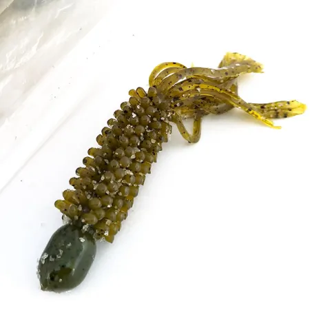 Bass Pro Shops Caterpillar Stud Tube, Green Pumpkin, 8pz, #9625