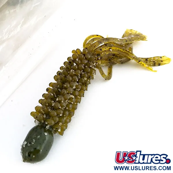 Bass Pro Shops Caterpillar Stud Tube, Green Pumpkin, 8pz, #9625