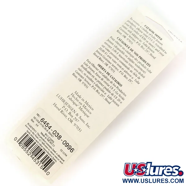 Luhr Jensen P.J.POP Popper Legno, Nero/Argento, 17g, Vintage, #9634