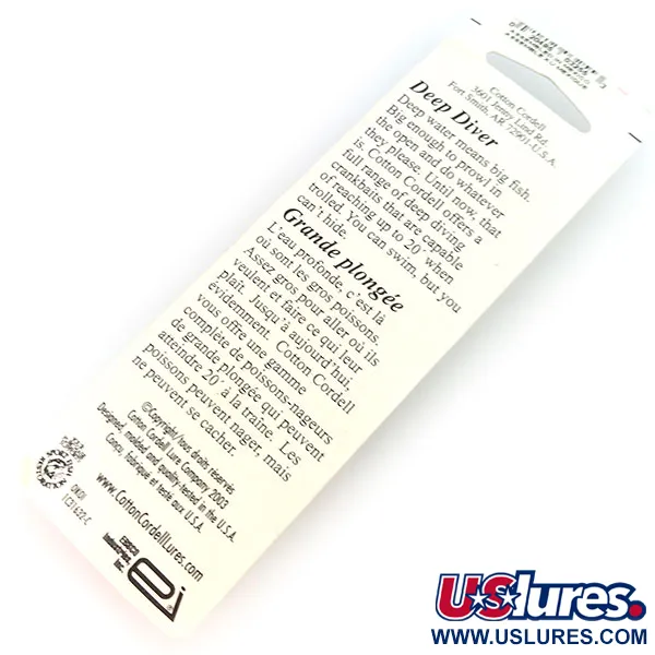 Cotton Cordell Grappler Shad Deep Diver, Nichel / Nero, 12g, #9636