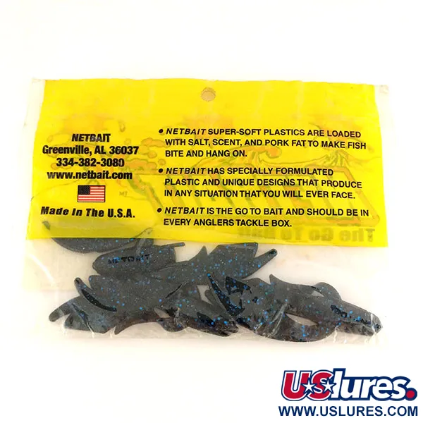 NetBait Kickin B Chunk Soft Bait, Black Blue, 7,5cm, Trailer, #9654