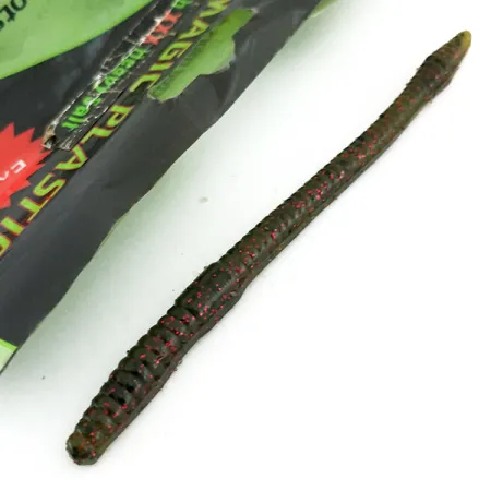 Black Magick Plastics Finesse Worm Soft bait, Watermelon, 13cm, #9657