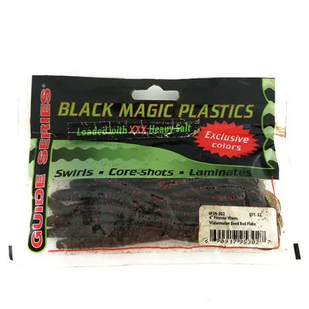 Esca siliconica Black Magick Plastics Finesse Worm 14pz