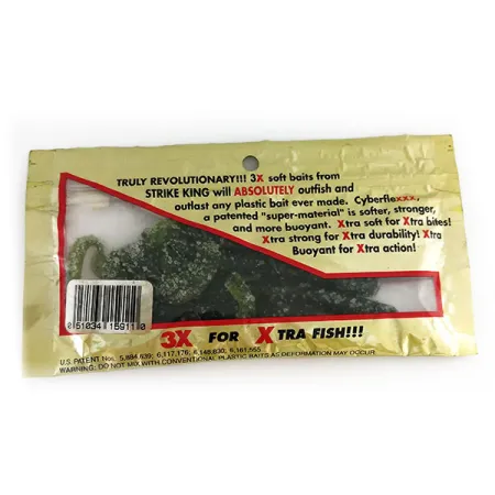 Strike King Ribbon Tail Worm esca, Watermelon/Chart, 15cm, #9663