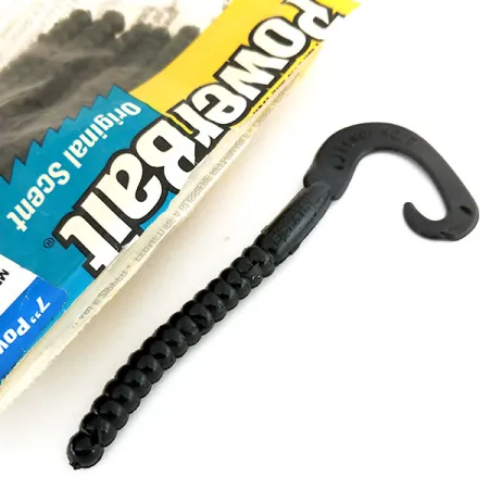 Berkley Powerbait Power Worm Esca siliconica, Black, 17.5cm, #9665