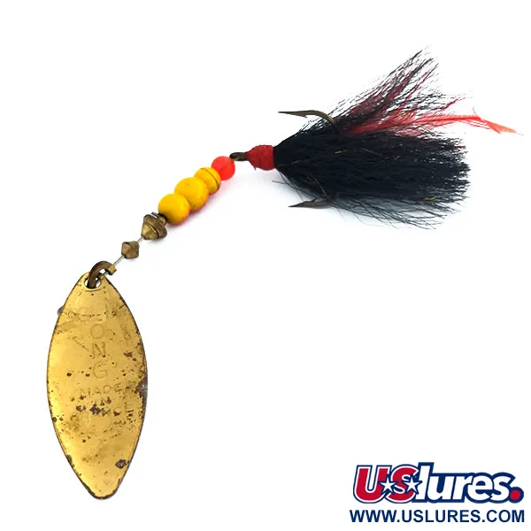 Mepps Aglia Long 3 Dressed Cucchiaino, Arancio/Oro, 12g, Bucktail, #9676