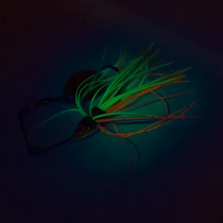 Strike King Mini-King Spinnerbait UV, Gold/Orange/Giallo/Verde, 7g, #9695