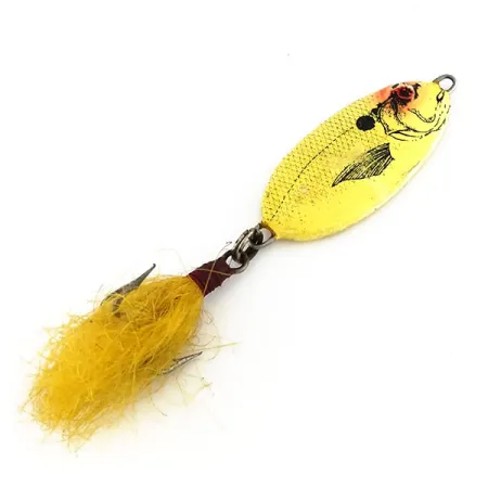 Bomber Slab Spoon Ondulante, Giallo, 21g, Ancoretta Piumata, #9707