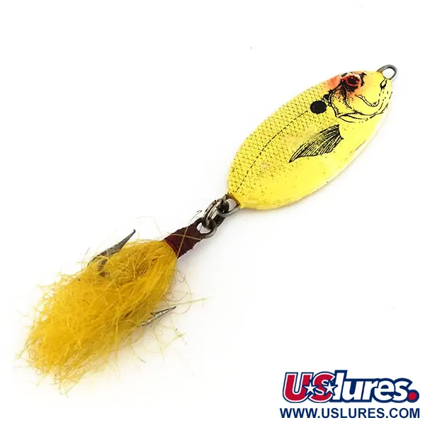 Bomber Slab Spoon Ondulante, Giallo, 21g, Ancoretta Piumata, #9707