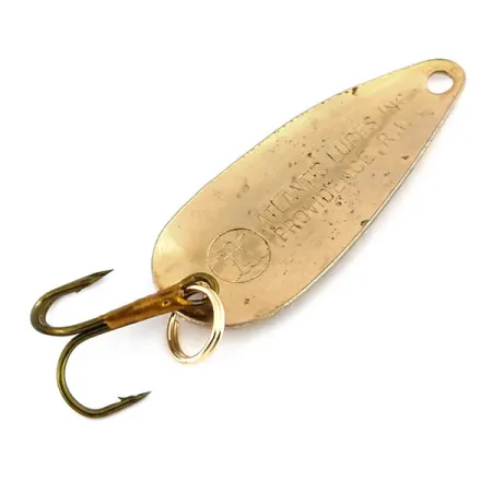 Atlantic Lures Sparkling Gem-Spoon Ondulante, Ottone, 5,5g, martellato, #9715