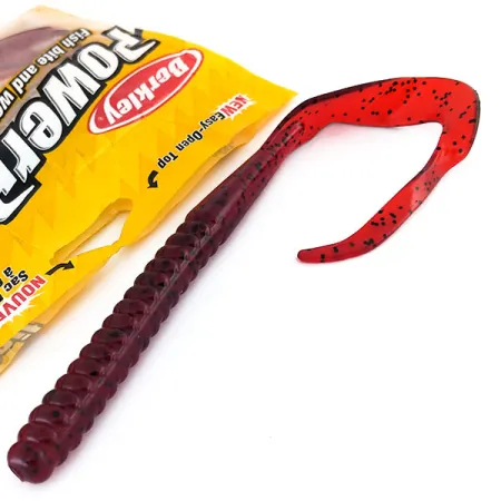 Berkley Powerbait Power Worm esca siliconica, Cherryseed, 25cm, #9735