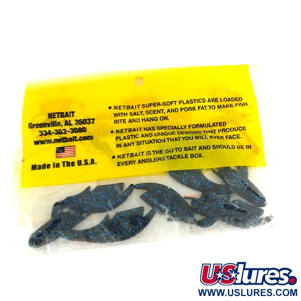 NetBait Paca Chunk Jr esca siliconica, Black Blue Flake, 7.5cm, #9736