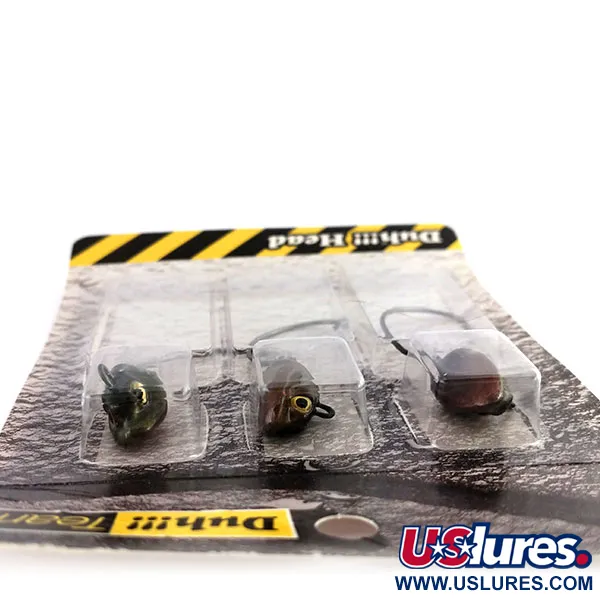 DUH!!! Head jig heads Kit, Oliva / Rosso, 11g, Amo Offset, #9818