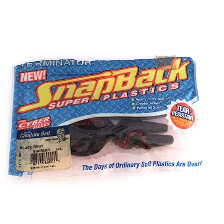 Terminator Snapback Creature esca siliconica, Black Ruby, 10cm, #9826