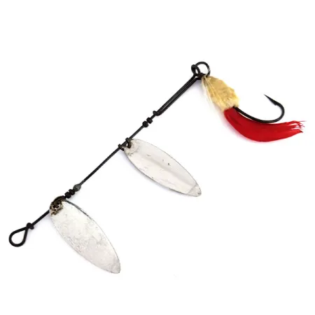 Hildebrandt Size 3 Slim Eli Double Spinner Cucchiaino, Nichel / Rosso, 5g, #9832