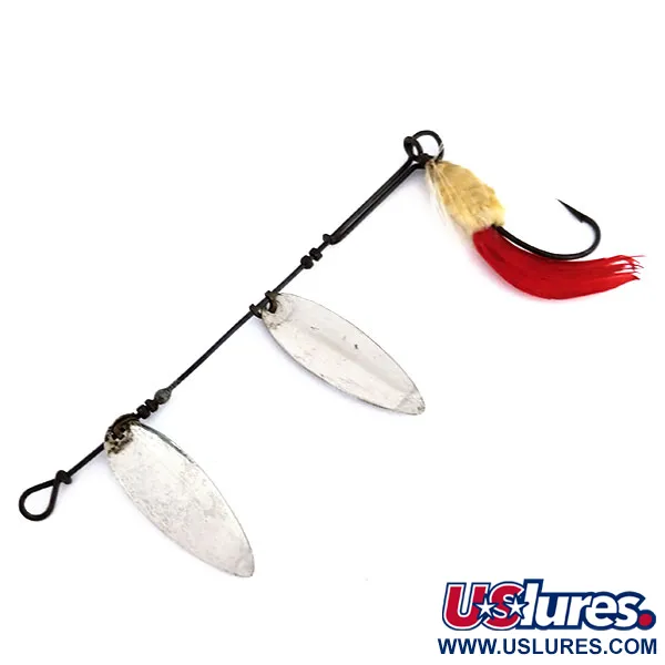 Hildebrandt Size 3 Slim Eli Double Spinner Cucchiaino, Nichel / Rosso, 5g, #9832