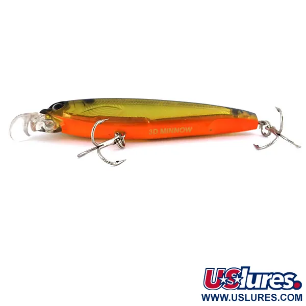 Yo-zuri 3D Minnow Suspender, Oro-Arancio, 7g, Prisma Interno, #9842