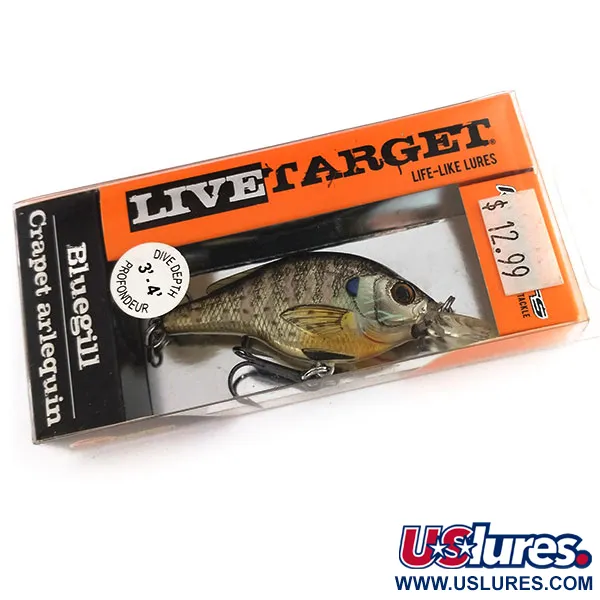 Live Target Koppers BlueGill Crankbait, Crapiet Arlequin, 7g, #9844