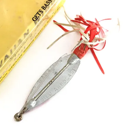 Fred Arbogast 3 Hawaiian Ondulante, Rosso-Bianco, 16g, Antialga, #9846