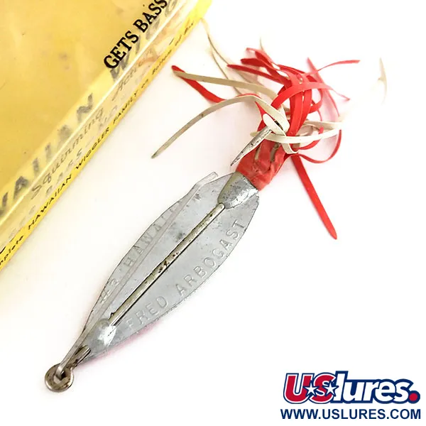 Fred Arbogast 3 Hawaiian Ondulante, Rosso-Bianco, 16g, Antialga, #9846