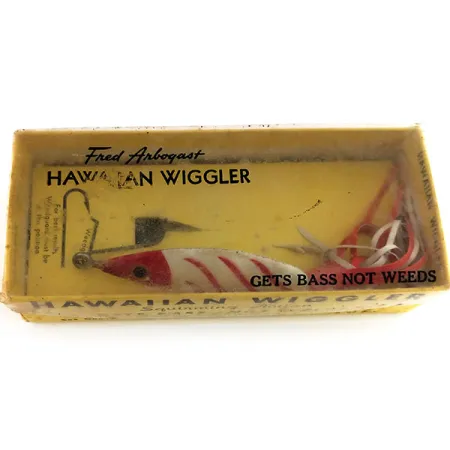 Fred Arbogast 3 Hawaiian Ondulante, Rosso-Bianco, 16g, Antialga, #9846