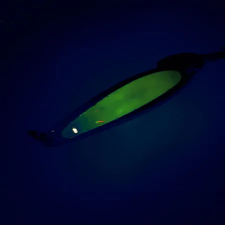 Bay de Noc Swedish Pimple Spoon, Nichel/Verde, 14g, Glow, #9856