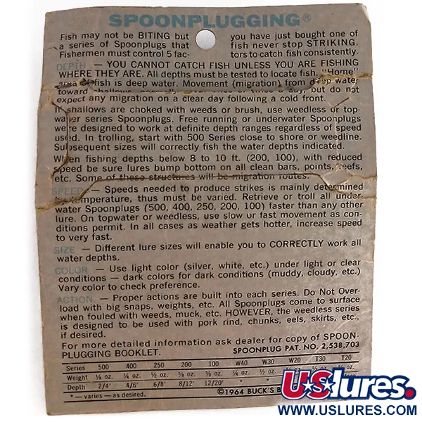 Buck Perry Spoonplug, Giallo/Arancio, 21g, Profondità 1.2-1.8m, #9900