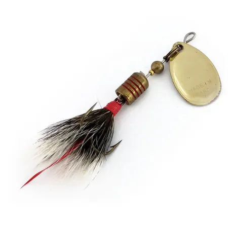 Mepps Aglia 1 dressed (squirrel tail) 1970s Rotante, Oro, 3.5g, #9912