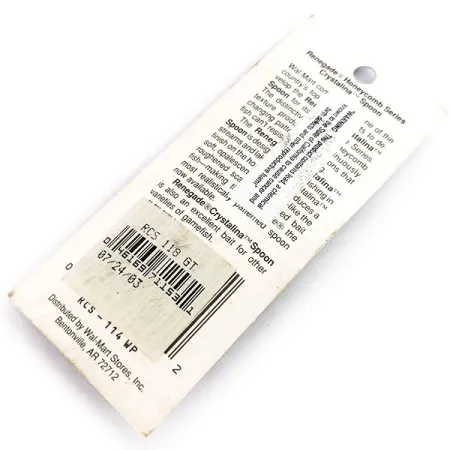 Renegade Honeycomb Series Crystalina Spoon, Verde-Arancio, 7g, Nido d'ape, #9925