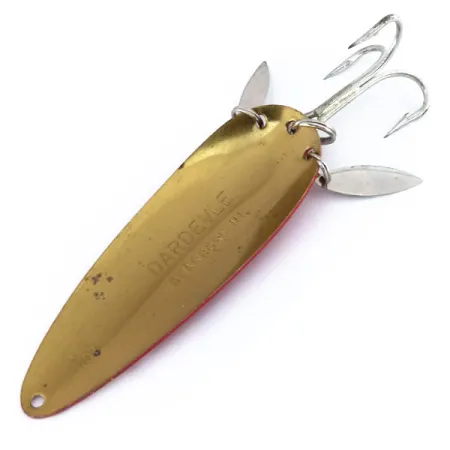 Dardevle Klicker Ondulante, Rosso / Bianco / Ottone, 28g, Lamelle, #9928