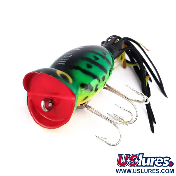 Fred Arbogast Hula Popper, Fire Tiger, 10g, Esca Topwater #9968