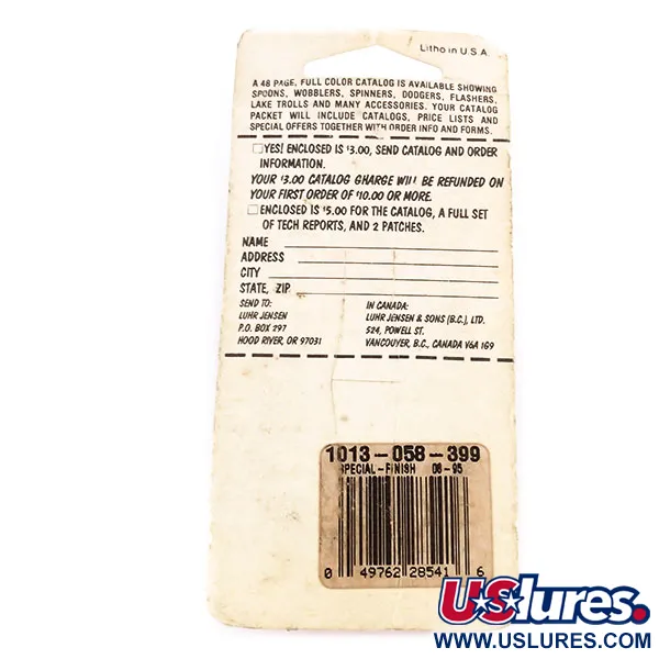 Luhr Jensen Lil' Kroc (Krocodile Stubby) Ondulante, Rosso/Nickel, 14g, #9996